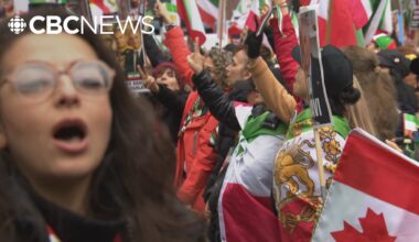 Thousands gather in Vancouver in a show of solidarity with Iranians