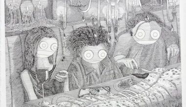 These drawings of modern life are striking. But what’s wrong with all the people?