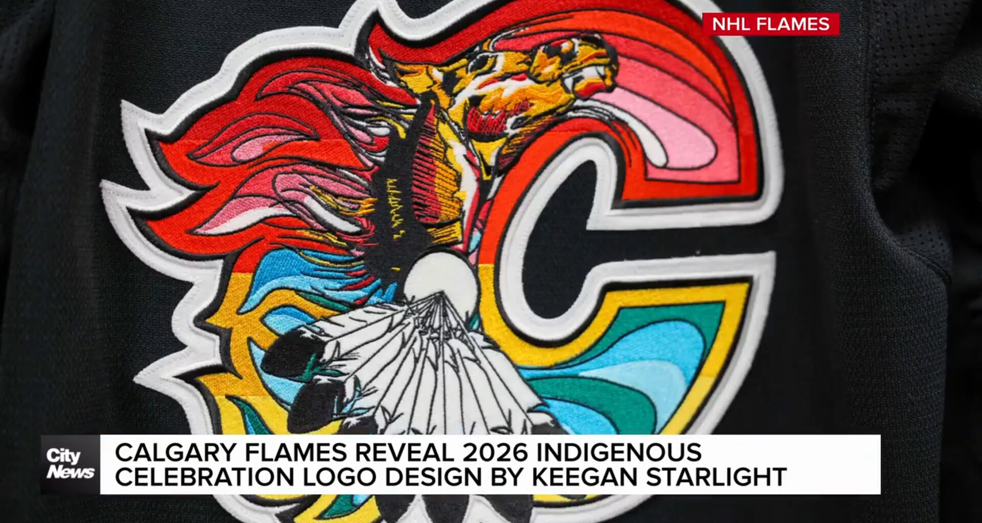 Calgary Flames reveal 2026 Indigenous celebration logo designed by Keegan Starlight
