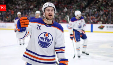 Andrew Mangiapane reacts after Edmonton Oilers trade sends winger to Chicago Blackhawks before NHL deadline moves | NHL News