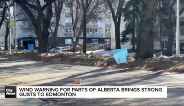 Strong winds prompts warnings in Alberta, power outages in Edmonton