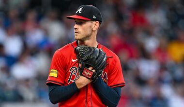 Braves lefty Joey Wentz leaves game after mishap at first base