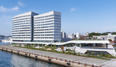 twin volumes form risonare shimonoseki on japan's kanmon strait