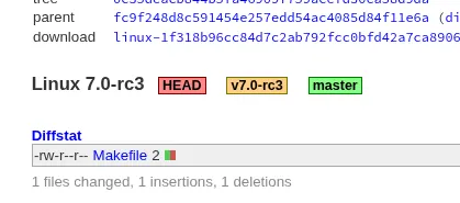 Linux 7.0-rc3 Git tag