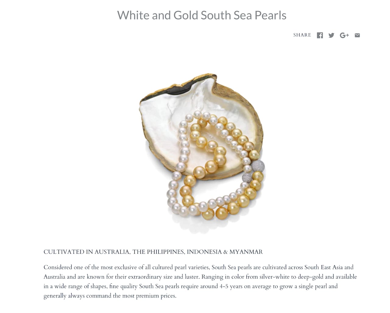 An advertisement for pearls.