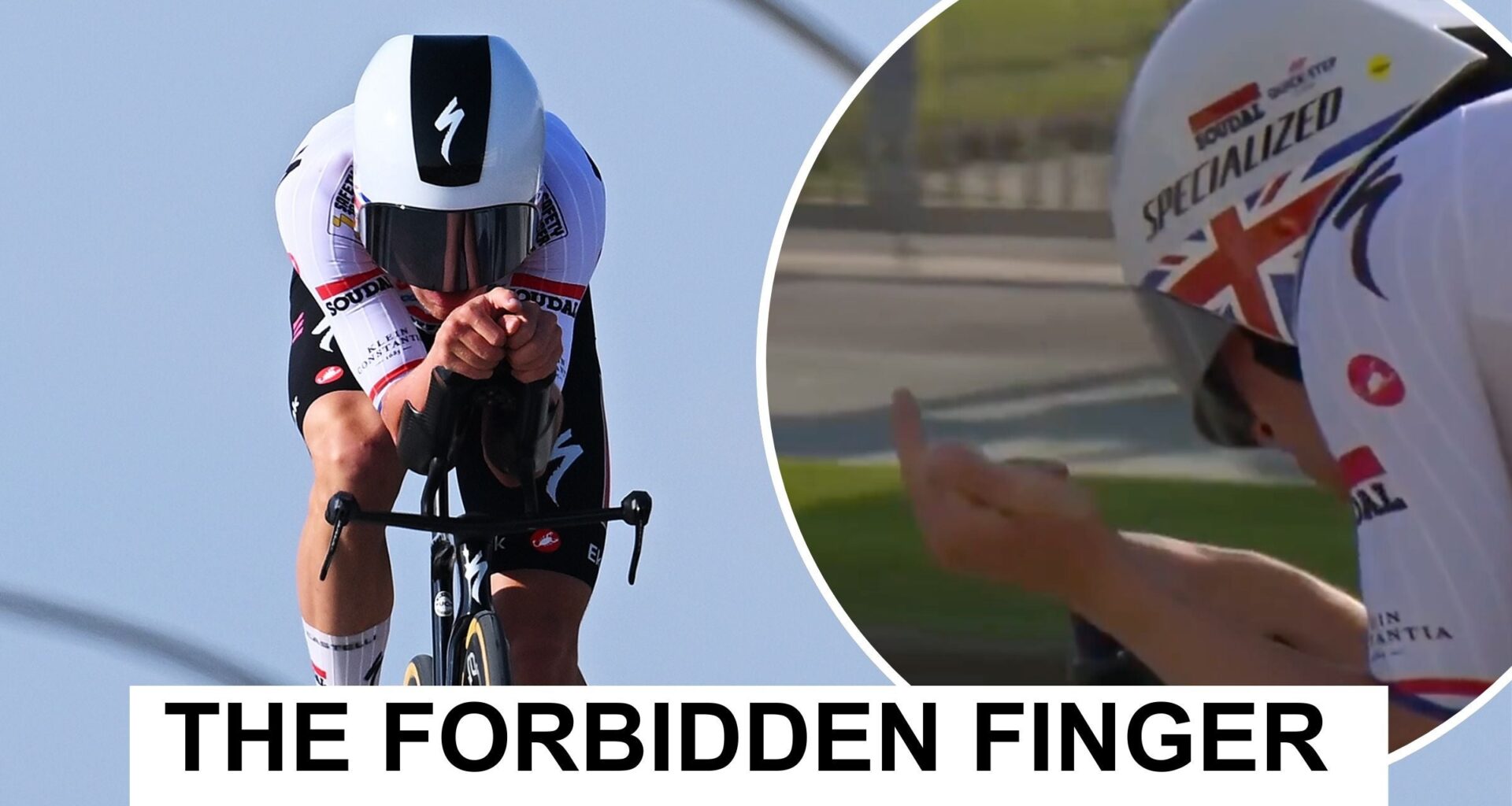 Ethan Hayter middle finger Tirreno Adriatico