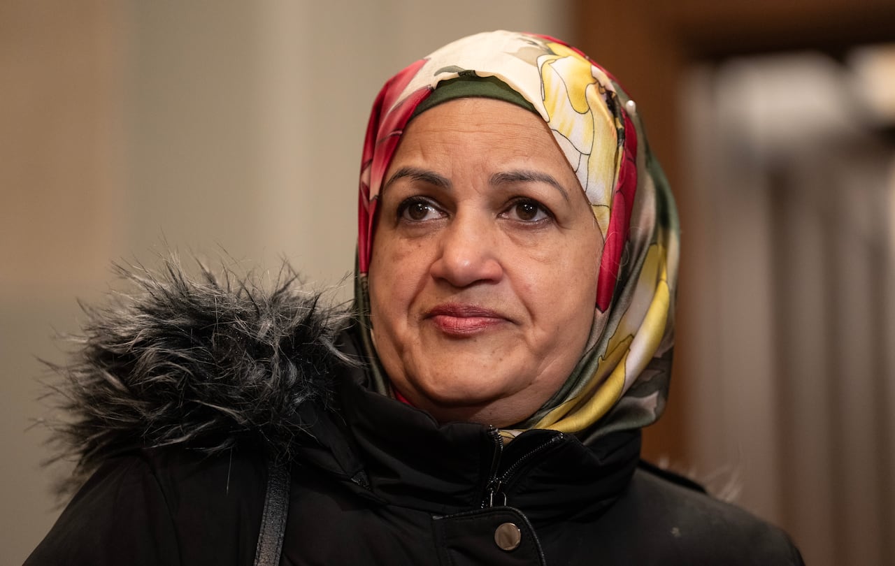 Liberal MP Salma Zahid speaking to the media