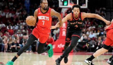 Durant, Thompson lead Rockets to 113-99 win over visiting Raptors