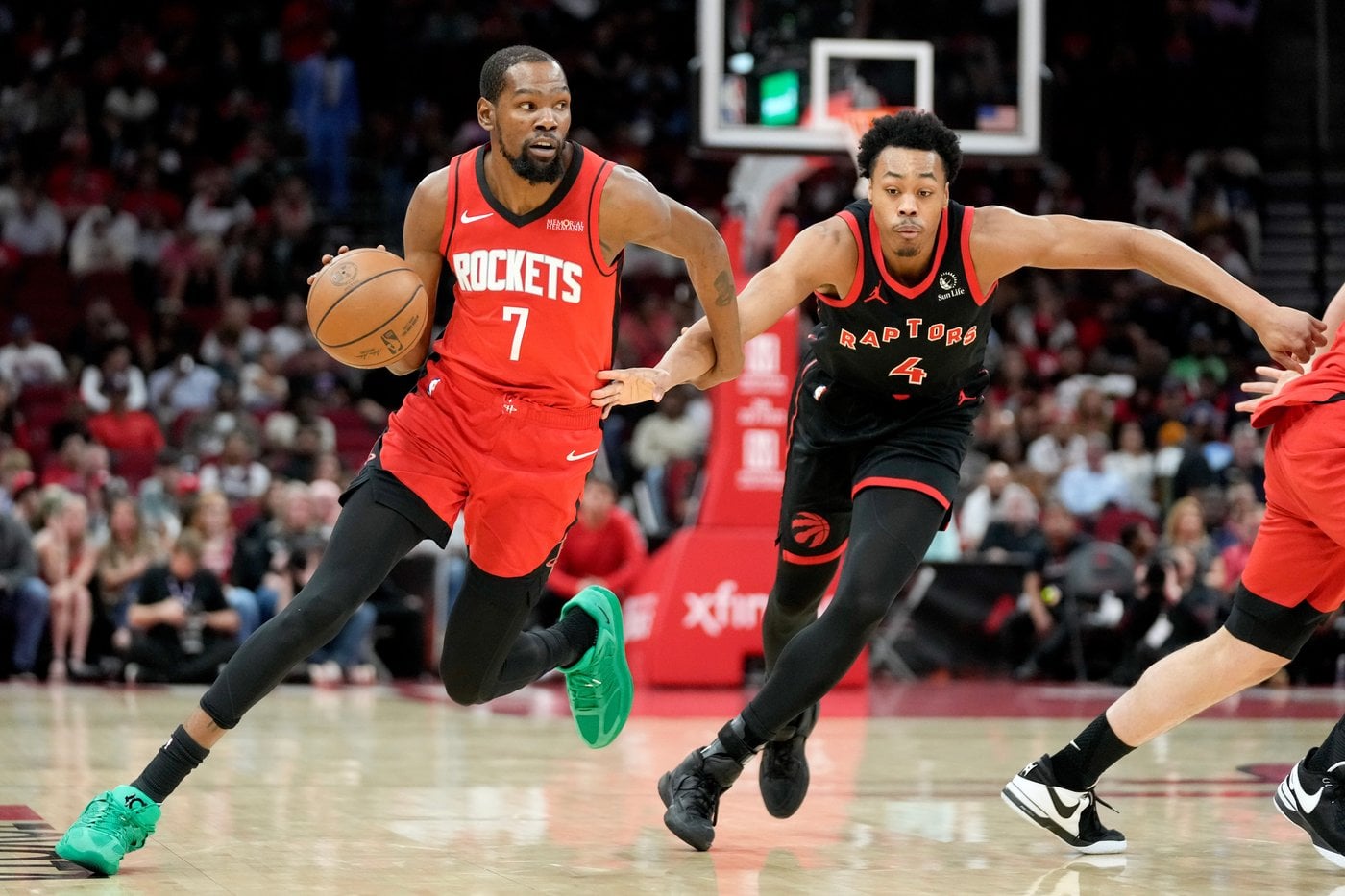 Durant, Thompson lead Rockets to 113-99 win over visiting Raptors