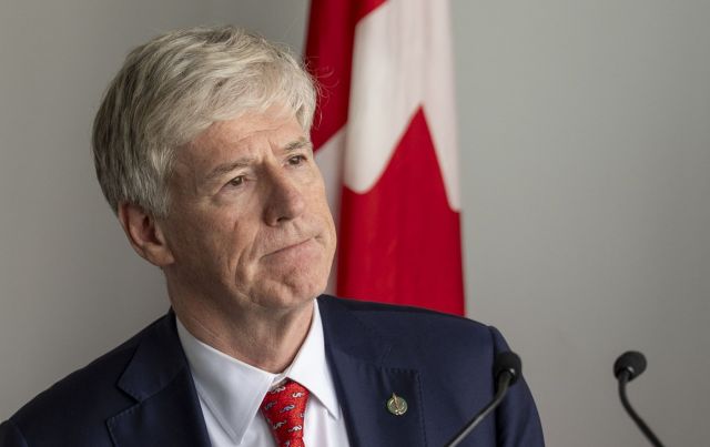 Minister of Energy and Natural Resources Tim Hodgson announced an investment of $22 million to fund domestic battery innovation and manufacturing in Montreal, on Friday, Oct. 3, 2025. THE CANADIAN PRESS/Christinne Muschi