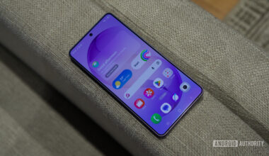 The Samsung Galaxy S26 Ultra, showing its home screen.