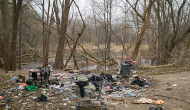 'It's a mess', volunteers say as thaw reveals city park and river garbage