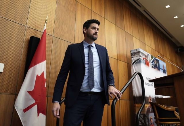 Minister of Justice Sean Fraser attends a panel discussion on digital lawful access with the National Police Federation in Ottawa on Thursday, Feb. 26, 2026. THE CANADIAN PRESS/Justin Tang