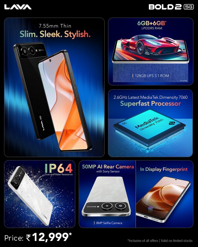 Lava Bold 2 key specs