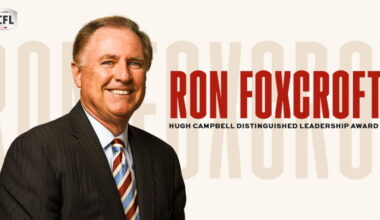 RON FOXCROFT TO RECEIVE HUGH CAMPBELL DISTINGUISHED LEADERSHIP AWARD