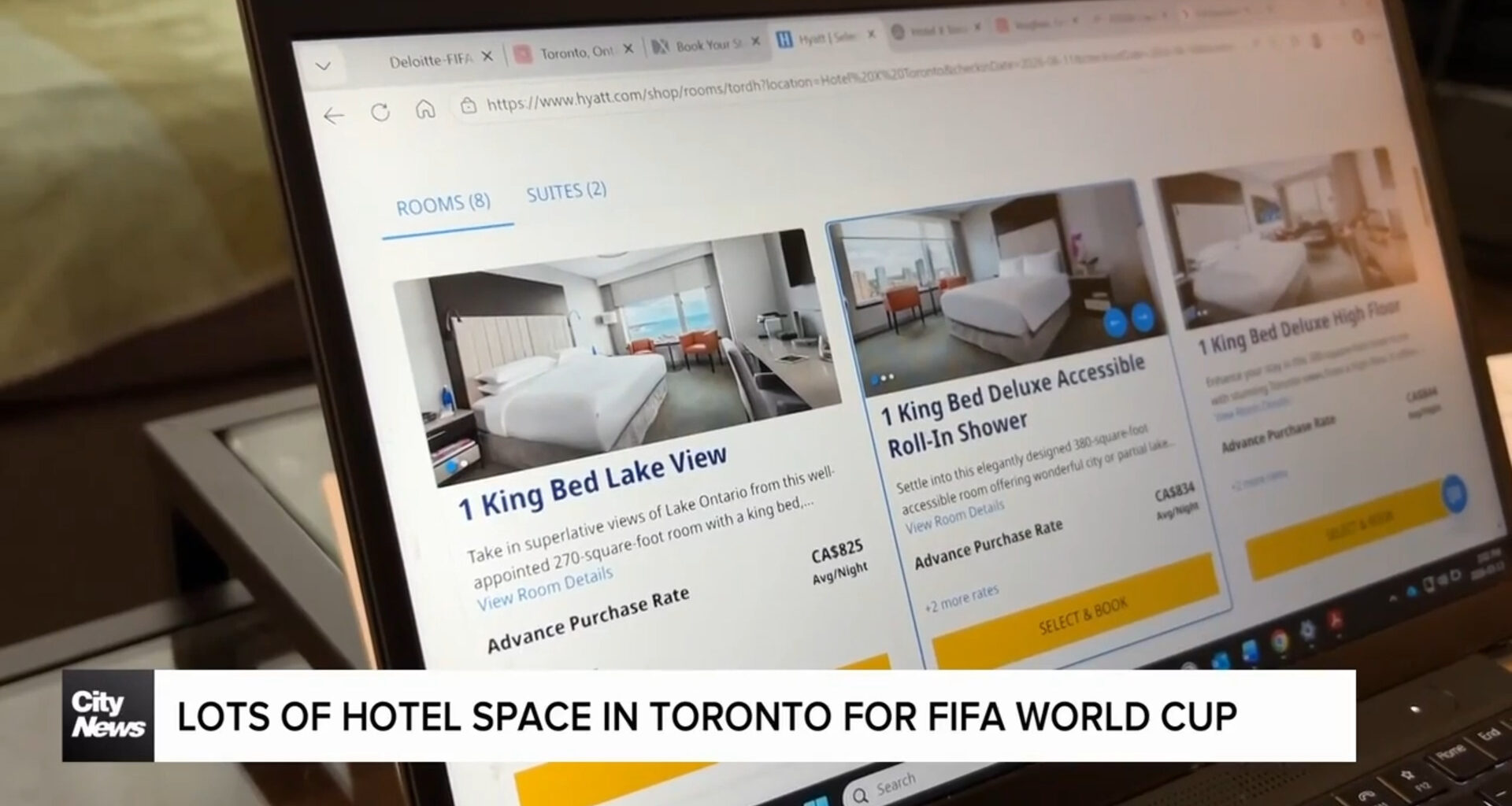 Hotels are still widely available in Toronto, while Vancouver could be facing a shortage