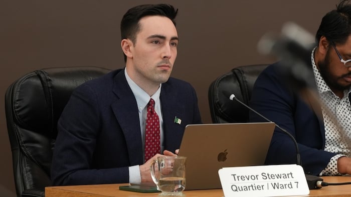Coun. Trevor Stewart sits at Clarence-Rockland council meeting