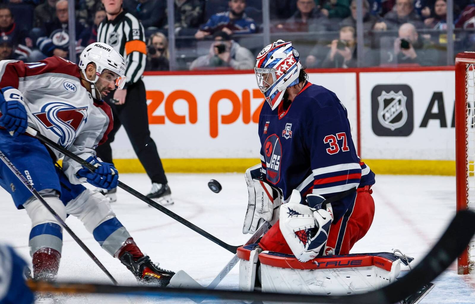 Hellebuyck stuns Avs top guns again – Winnipeg Free Press