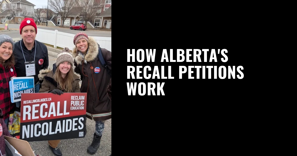 How Alberta's recall petitions work