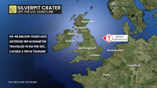 Silverpit Crater U.K. Locator Map