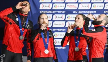 Canada adds gold and silver medals at short track world championships