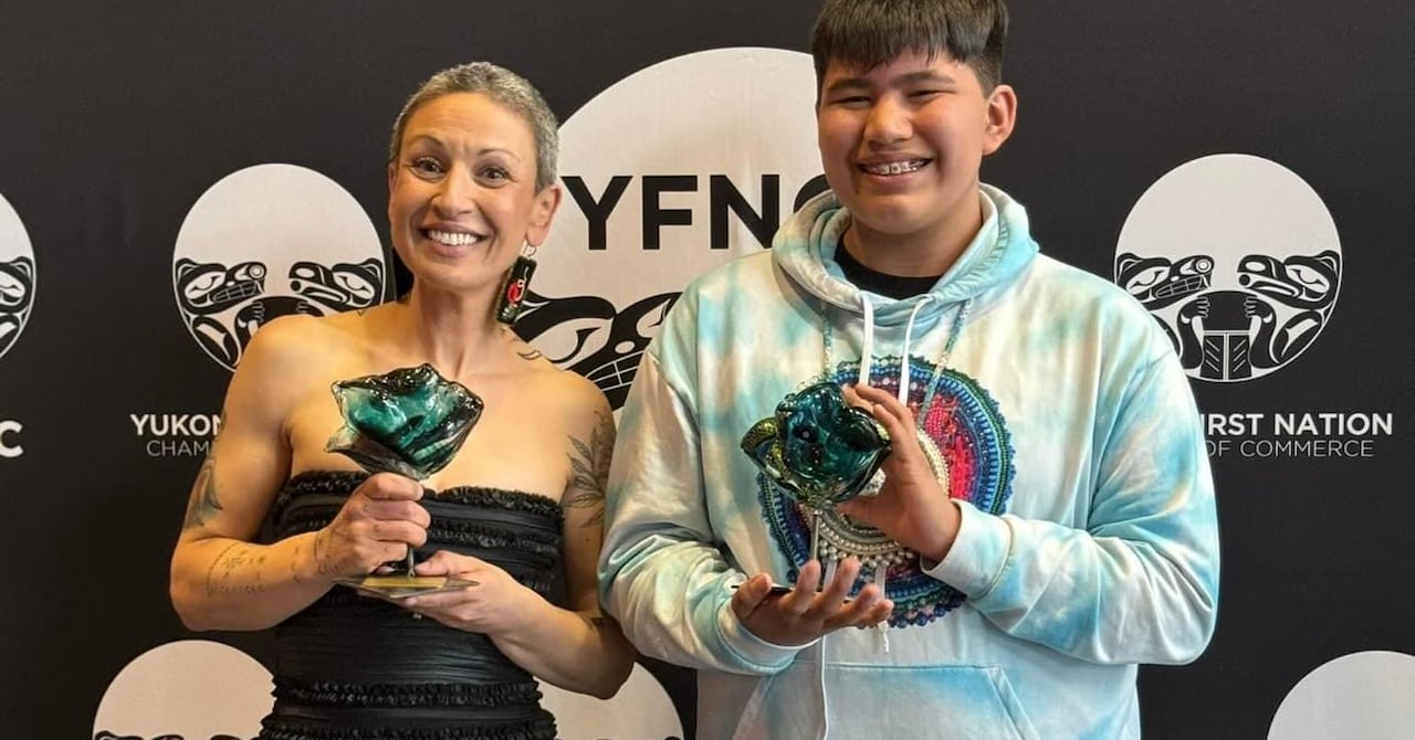 Douma Alwarid and Cohen Quash at the Yukon First Nations Chamber of Commerce Awards