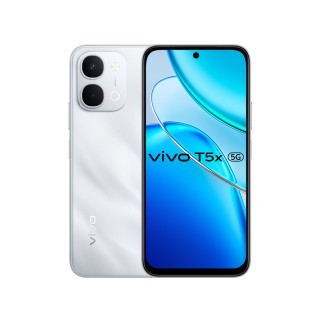 vivo T5x in Star Silver and Cyber Green