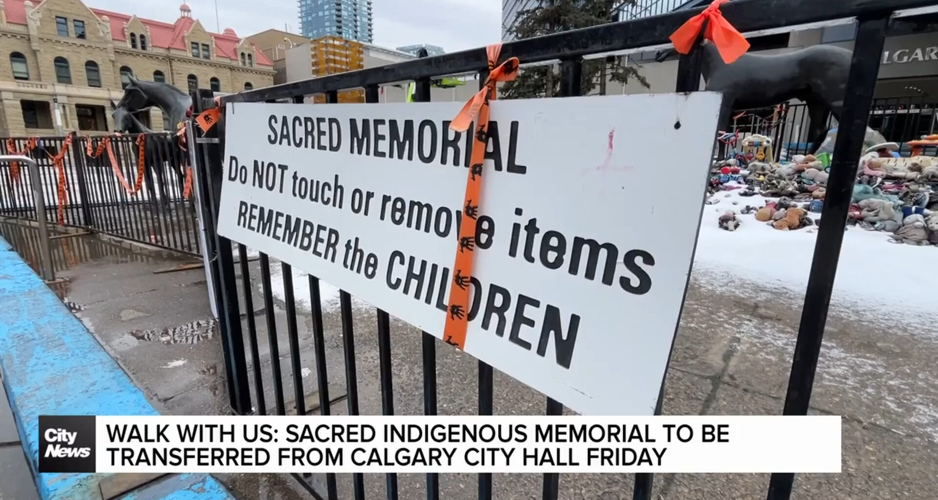 Sacred Indigenous memorial to be transferred from Calgary city hall Friday