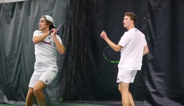 Paxton pritchard looking to return a serve