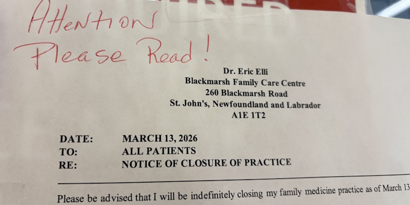 Walk-In Clinic on Blackmarsh Road Closed Indefinitely