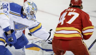 Young centre showing renewed confidence as Calgary tests its next core pieces