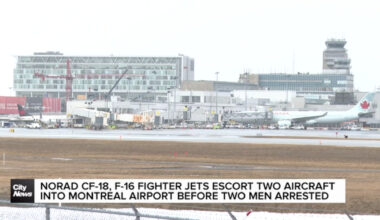 NORAD fighter jets escort two aircraft into Montreal airport