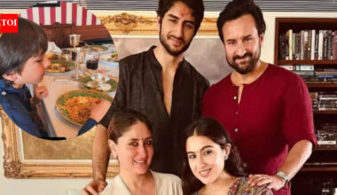 Saif Ali Khan, Kareena Kapoor Khan's son Taimur enjoys Biryani on Eid, Ibrahim Ali Khan gives a sneak peek into the celebrations | Hindi Movie News