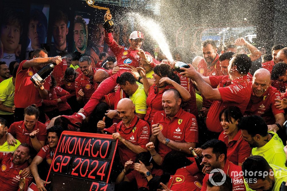 Leclerc celebrates Monaco victory