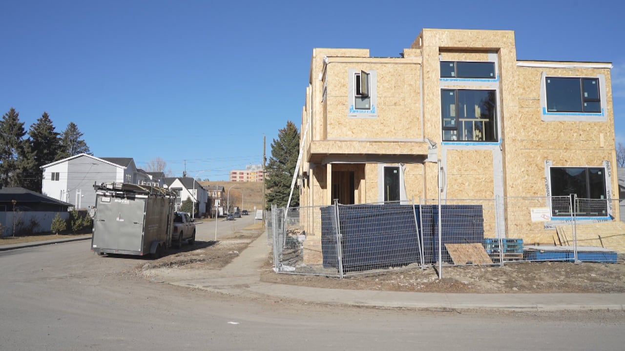 A large duplex under construction