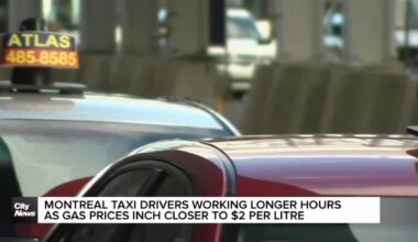 Montreal taxi drivers feel pinch as gas prices hover $2 per litre