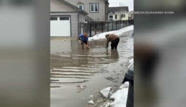 Early spring melt floods Winnipeg streets, clogs drains – CTVNews