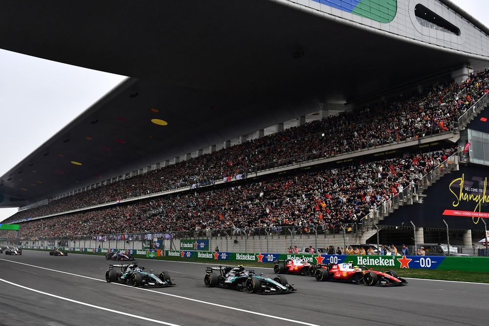 Charles Leclerc, Ferrari, Lewis Hamilton, Ferrari, George Russell, Mercedes, Andrea Kimi Antonelli, Mercedes
