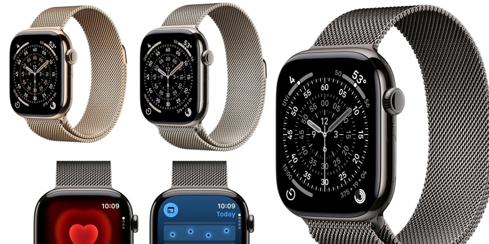 A group of smart watches