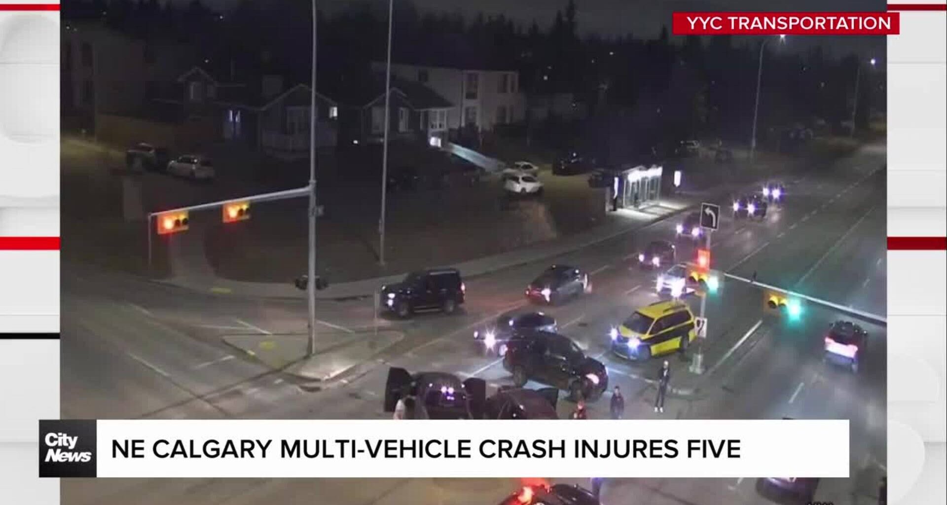 NE Calgary multi-vehicle crash injures five