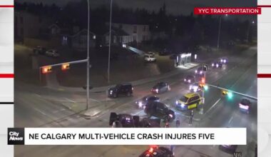 NE Calgary multi-vehicle crash injures five