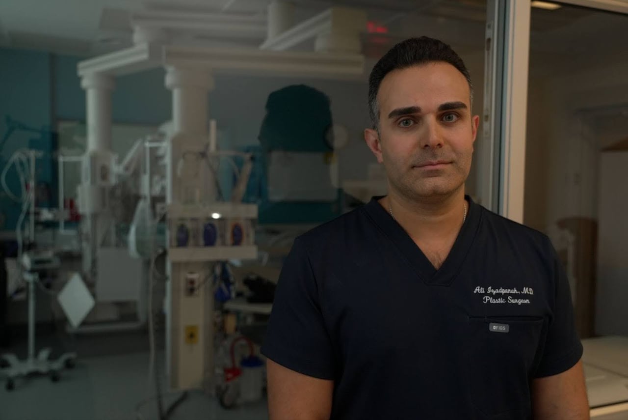 A doctor in a hospital.