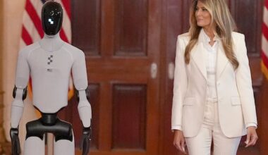 Humanoid robot joins Melania Trump at White House for summit on technology and kids