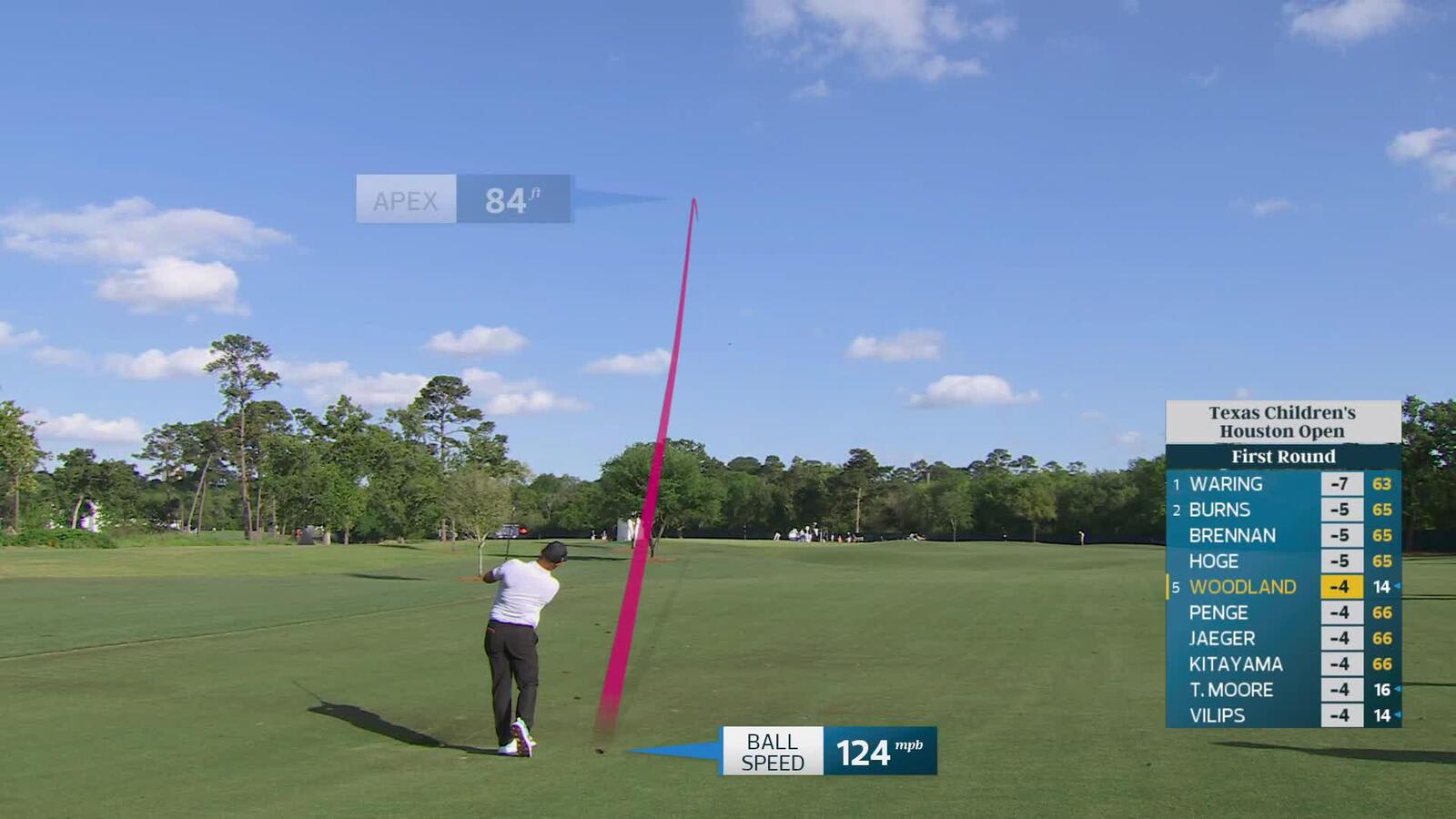 Gary Woodland hits 166-yard approach to 15 feet, sets up birdie on No. 6 at Texas Children's