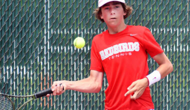 Sophomore Carter Hanebutt has emerged as the No. 1 singles player for Alton's boys tennis team this season. Hannebut, who made the leap to the top spot from No. 6 singles last season, won his opener Thursday in Alton's 8-1 win over Greenville. 