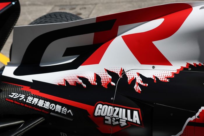 Godzilla logo on the Haas F1 car