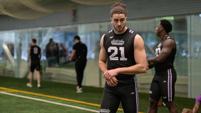 McGill quarterback "ELR" registers 10th best all-time broad jump in CFL Combine history