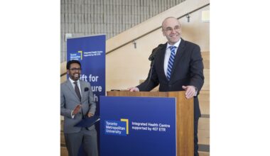 407 ETR invests $7.5 million to drive health care forward in Brampton with landmark gift to Toronto Metropolitan University
