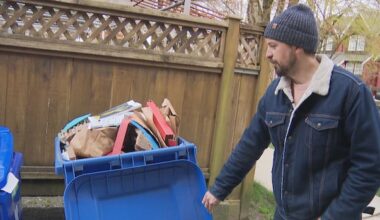 Overflowing recycle bins for some Vancouver buildings as collection lags
