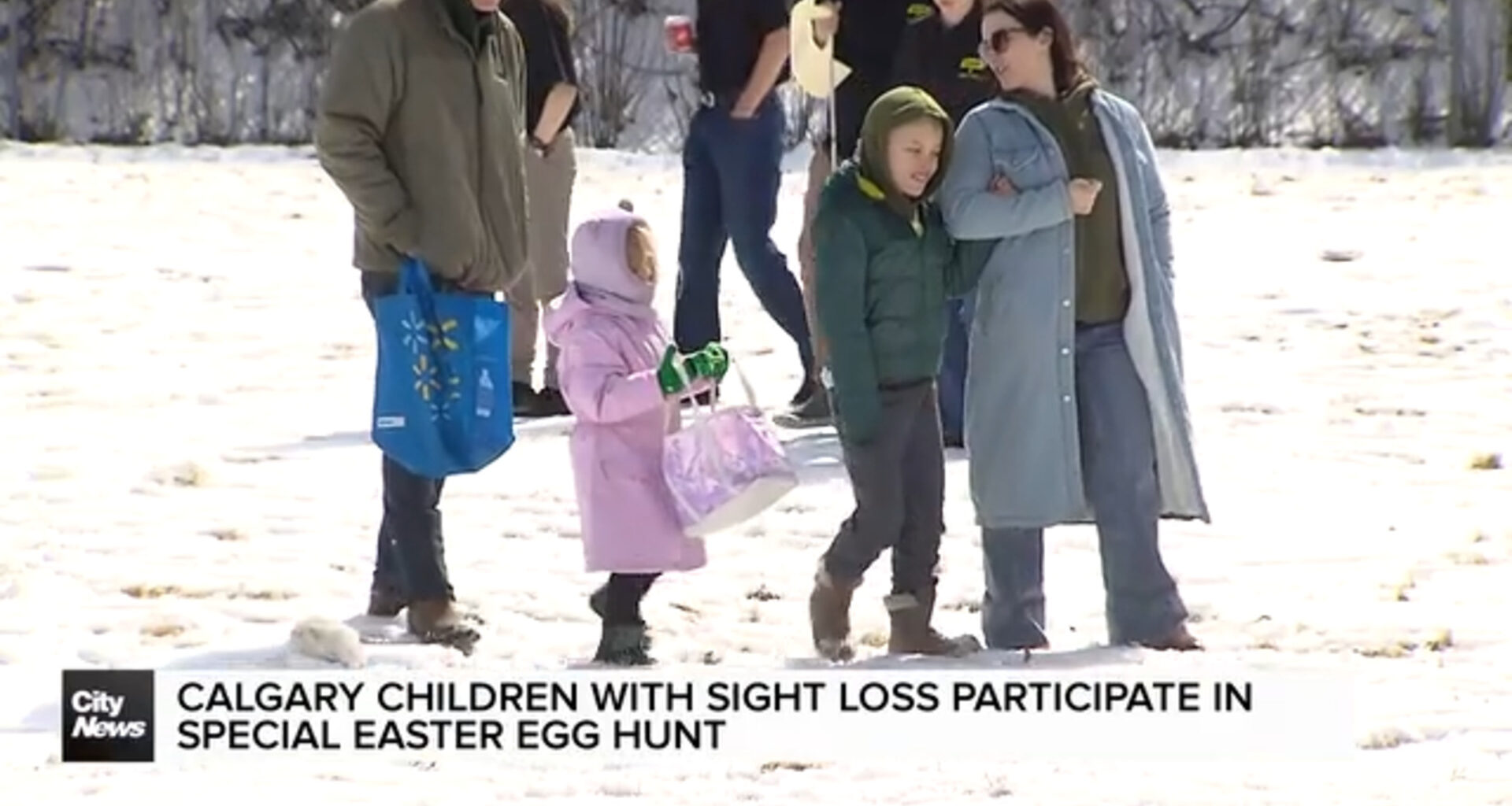 Calgary children with sight loss participate in special Easter egg hunt